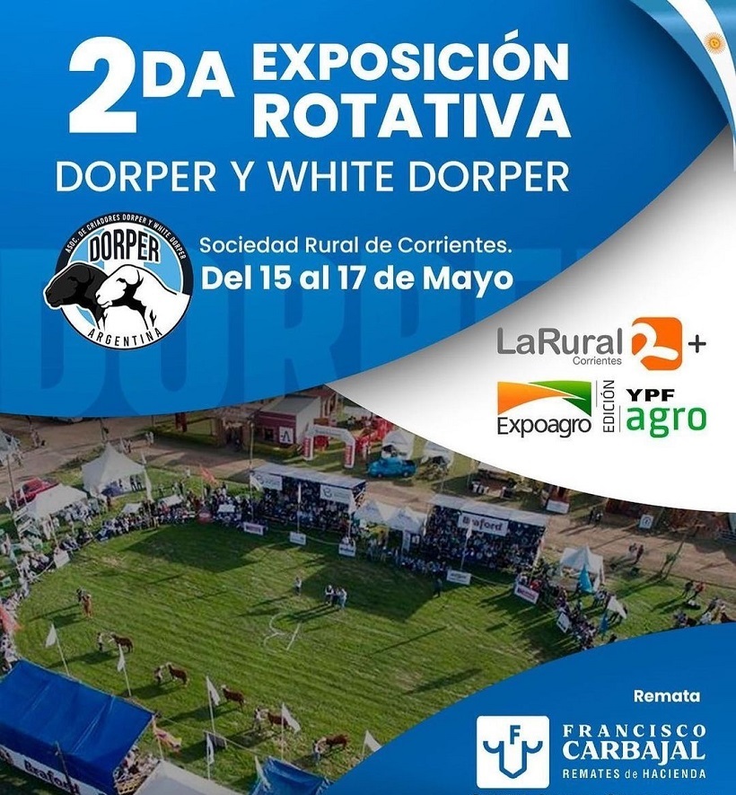 2º Exposición Regional Rotativa Dorper y  White Dorper Argentina en la provincia de Corrientes